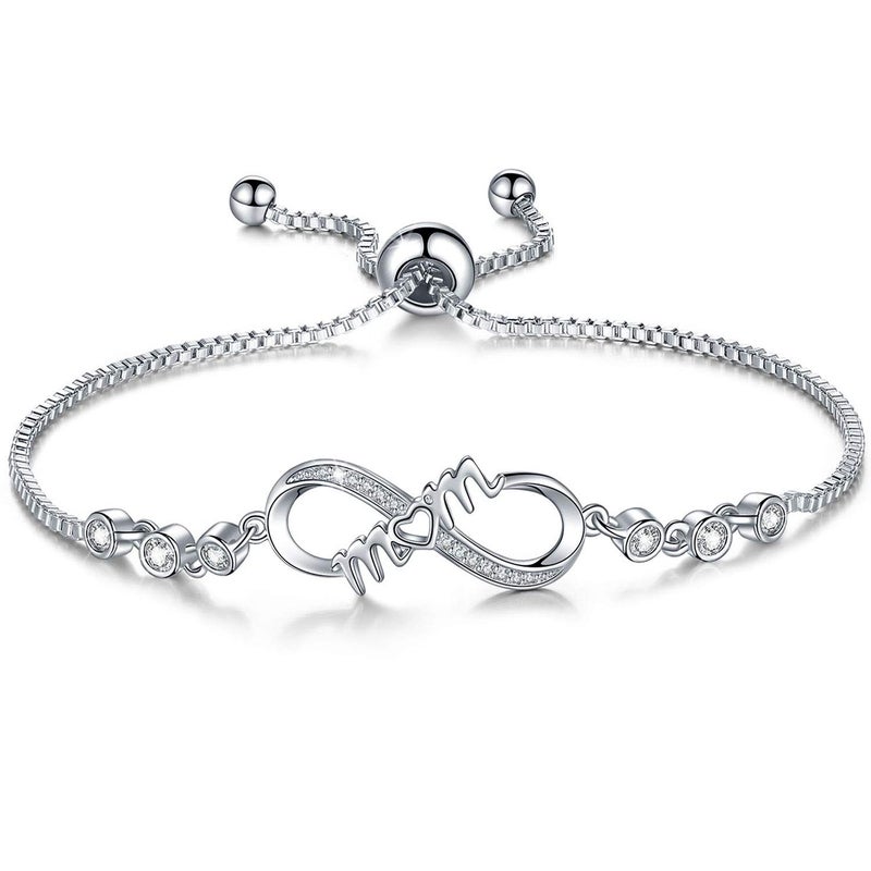 Desimtion Christmas Bracelets Gifts for Mom, Infinity Bracelets for Women Wife, Birthday Stocking Stuffers Jewelry Presents for Mom from Daughter Son - Image 1